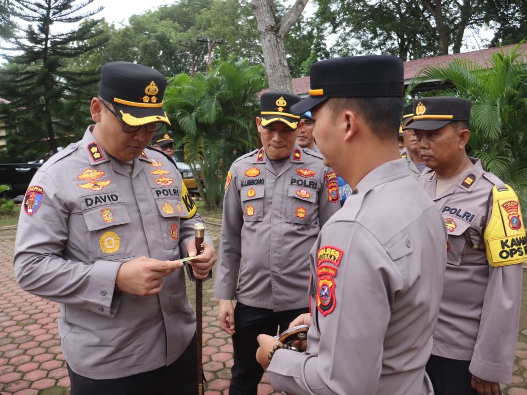 Kapolres Langkat Pimpin Pemeriksaan Senjata Api, Tegaskan Integritas dan Profesionalisme Polri